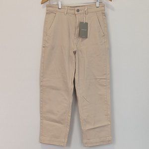 NWT Everlane The Straight Leg Crop Pants High Rise In Sandstone Size 8